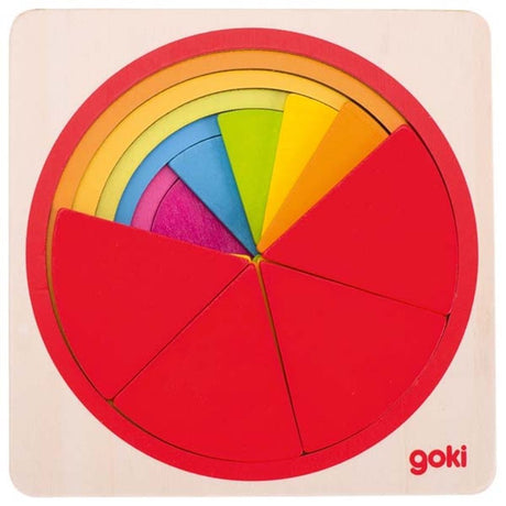 Goki puslespil cirkel. 21 stk. 12x12x2,1 cm.4+