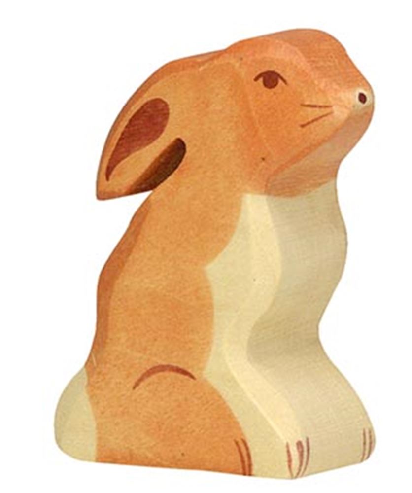 Holztiger hare, siddende. 5,5 cm.