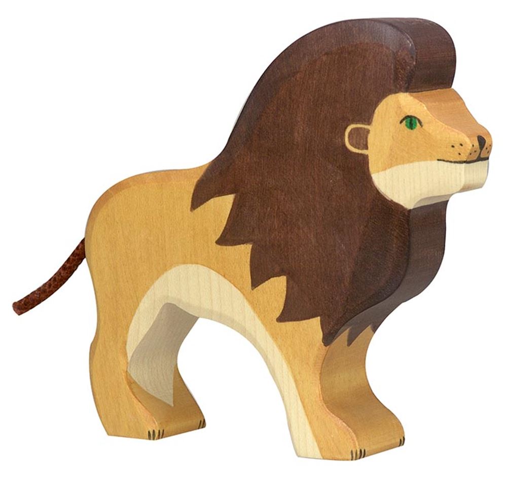 Holztiger løve. 15 cm.