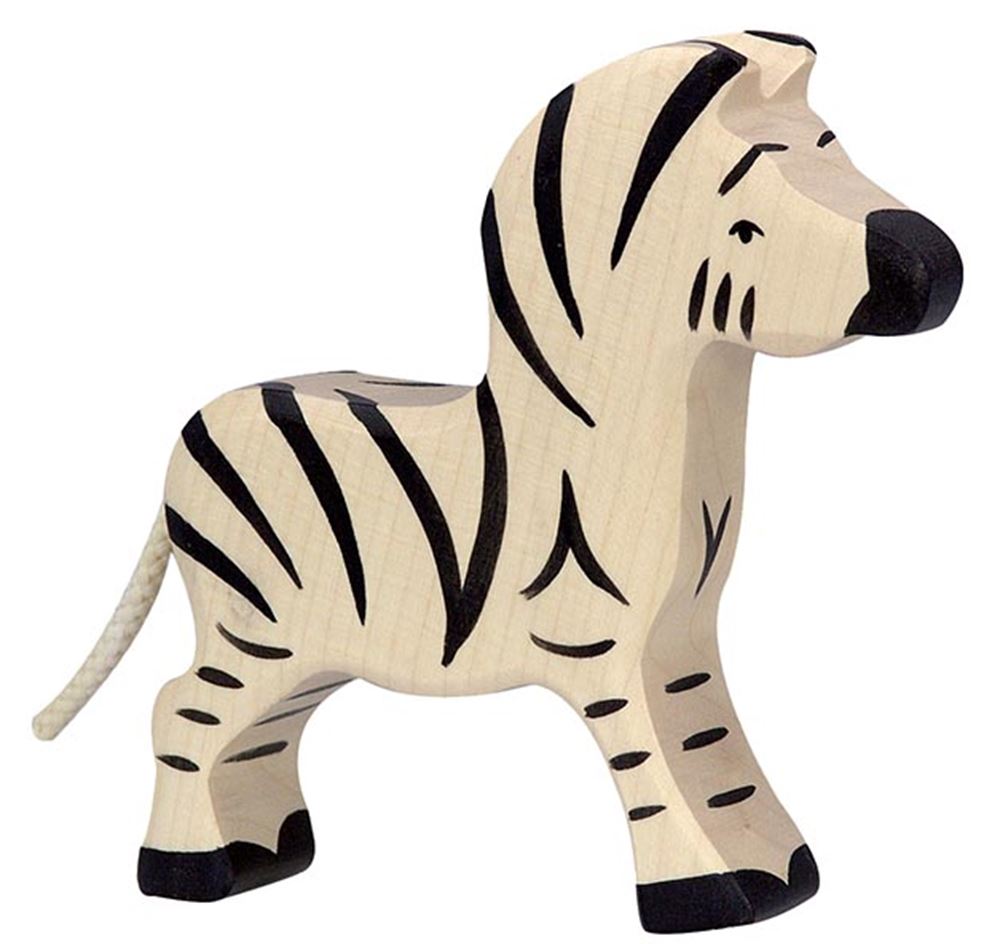 Holztiger zebra, lille. 12 cm.