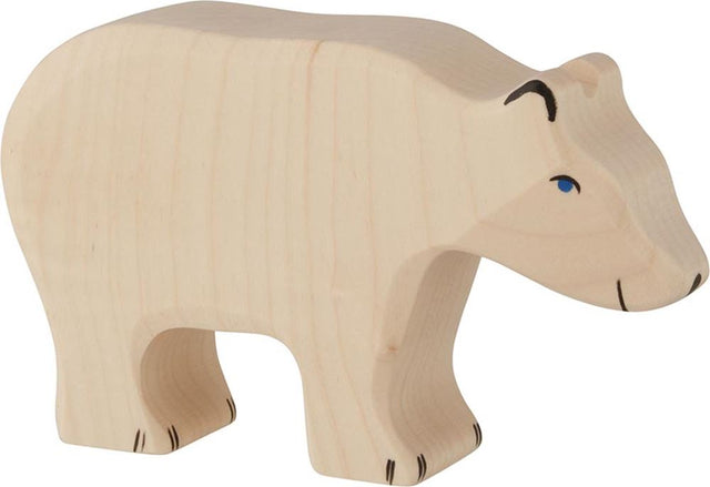 Holztiger ijsbeer, etend. 12 cm.