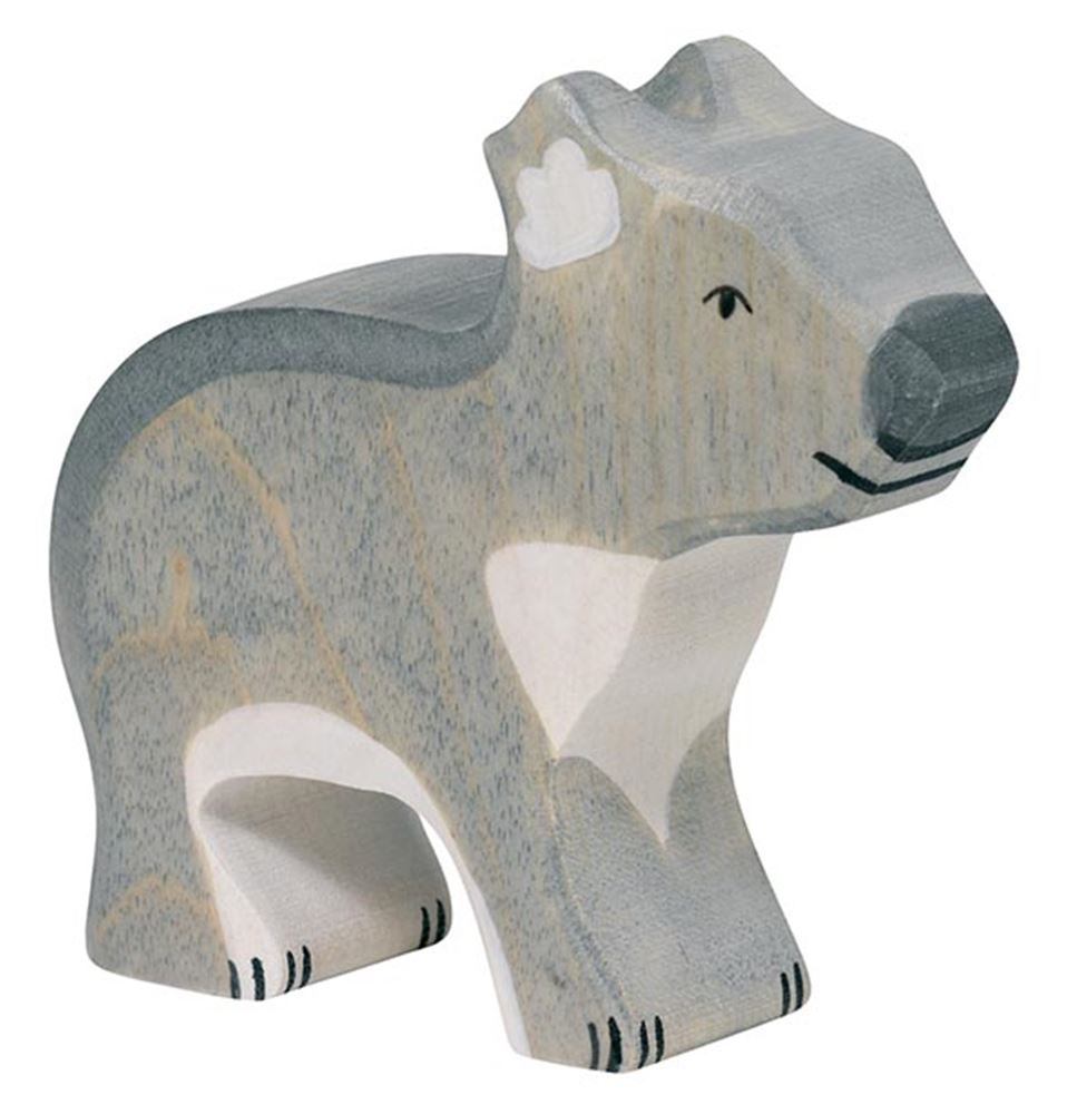 Holztiger koala, stående. 7 cm.