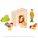 Holztiger lille stald, monteret. 16x15