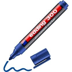 Edding permanent markør 300 ultra 1,5-3 mm blå rund vandafvisende hurtigtørrende