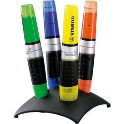 Stabilo tekstmarker luminator 2 - 5 mm kleurenassortiment schuine punt 4 stuks