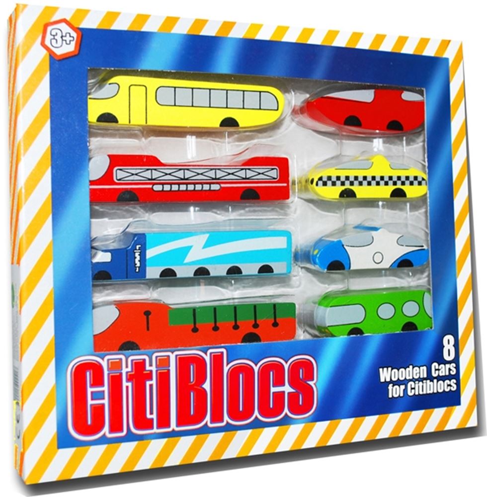 Citiblocs træbiler 8. 3+