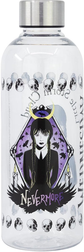 Stor wednesday - wednesday addams hydro vandflaske (pp) - 850ml
