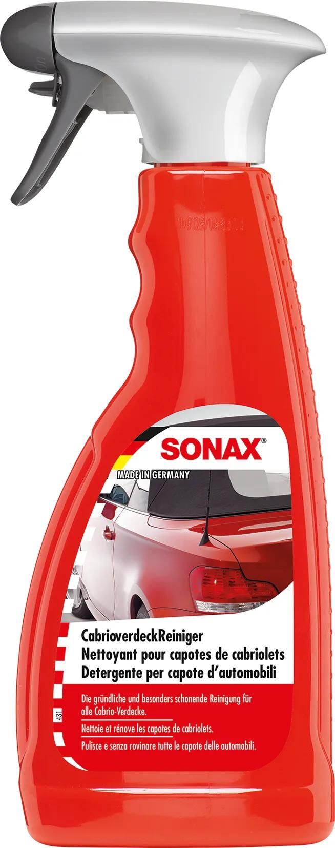 Sonax bilrens cabriolet dækrens cabriolet renser 500ml spruehdose