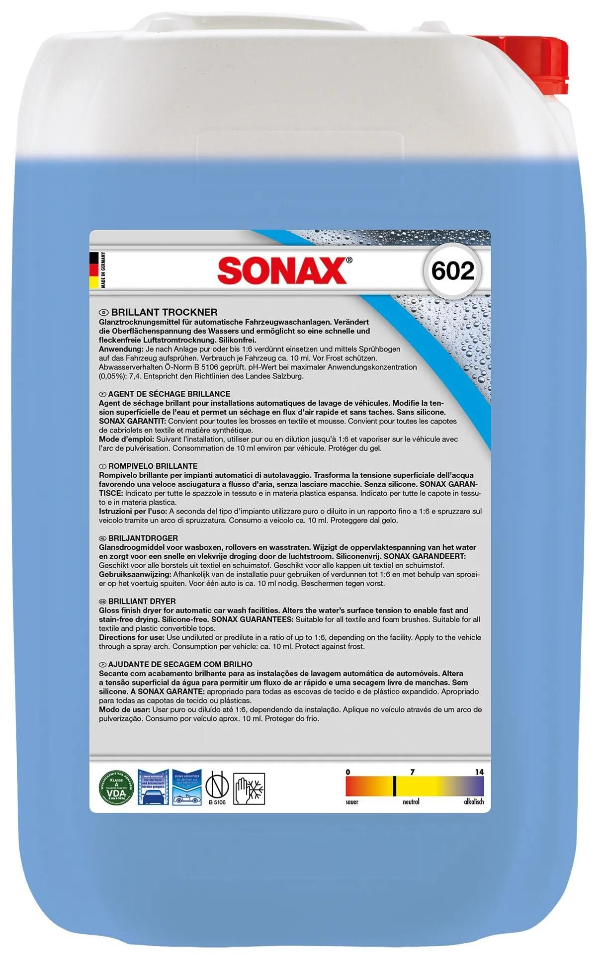 Sonax rengøringsværktøj brillant trockner brillant-tørrer limit cubitainer 25ltr.
