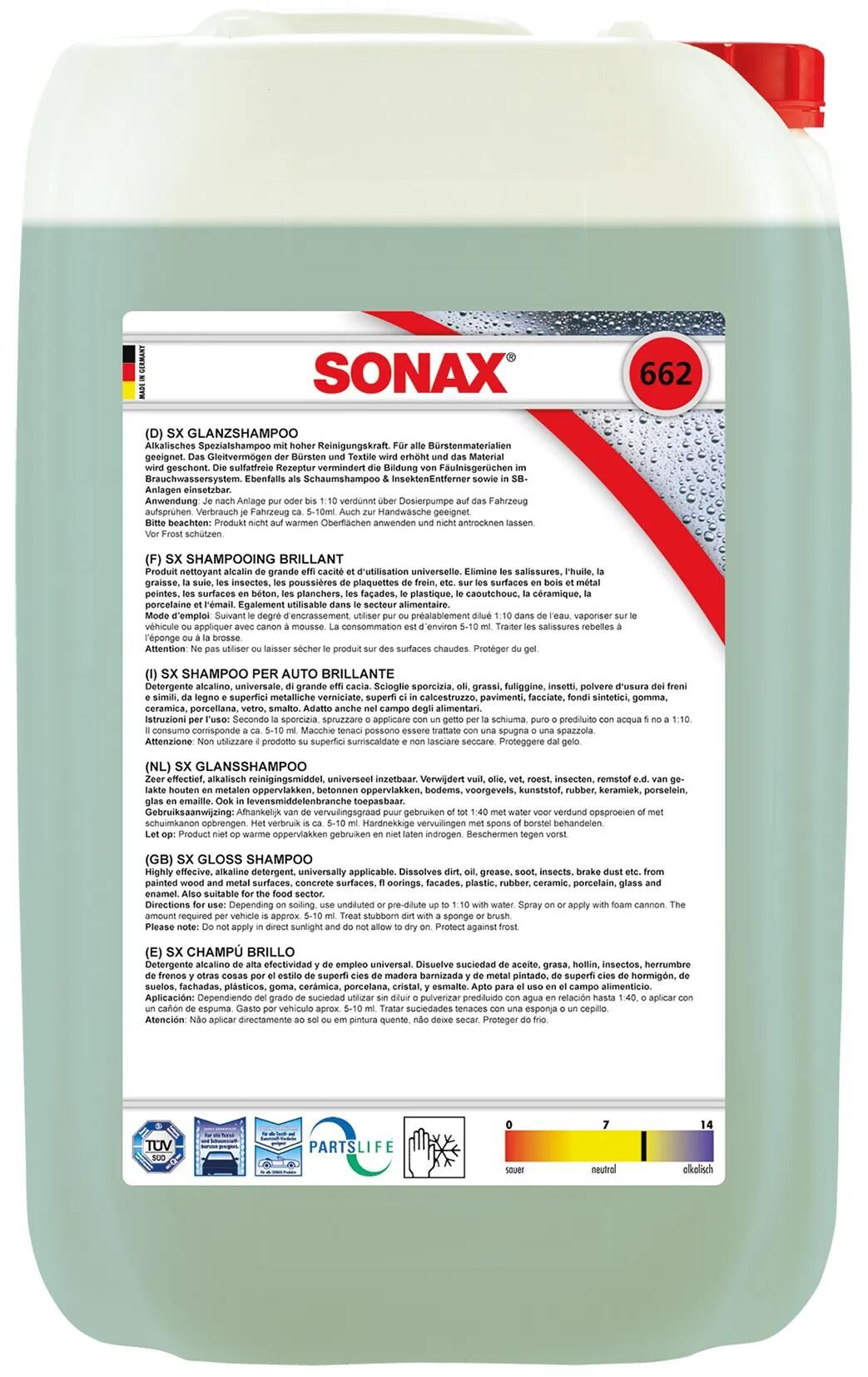 Sonax bilshampoo gloss shampoo sx shiny shampoo 25 ltr.