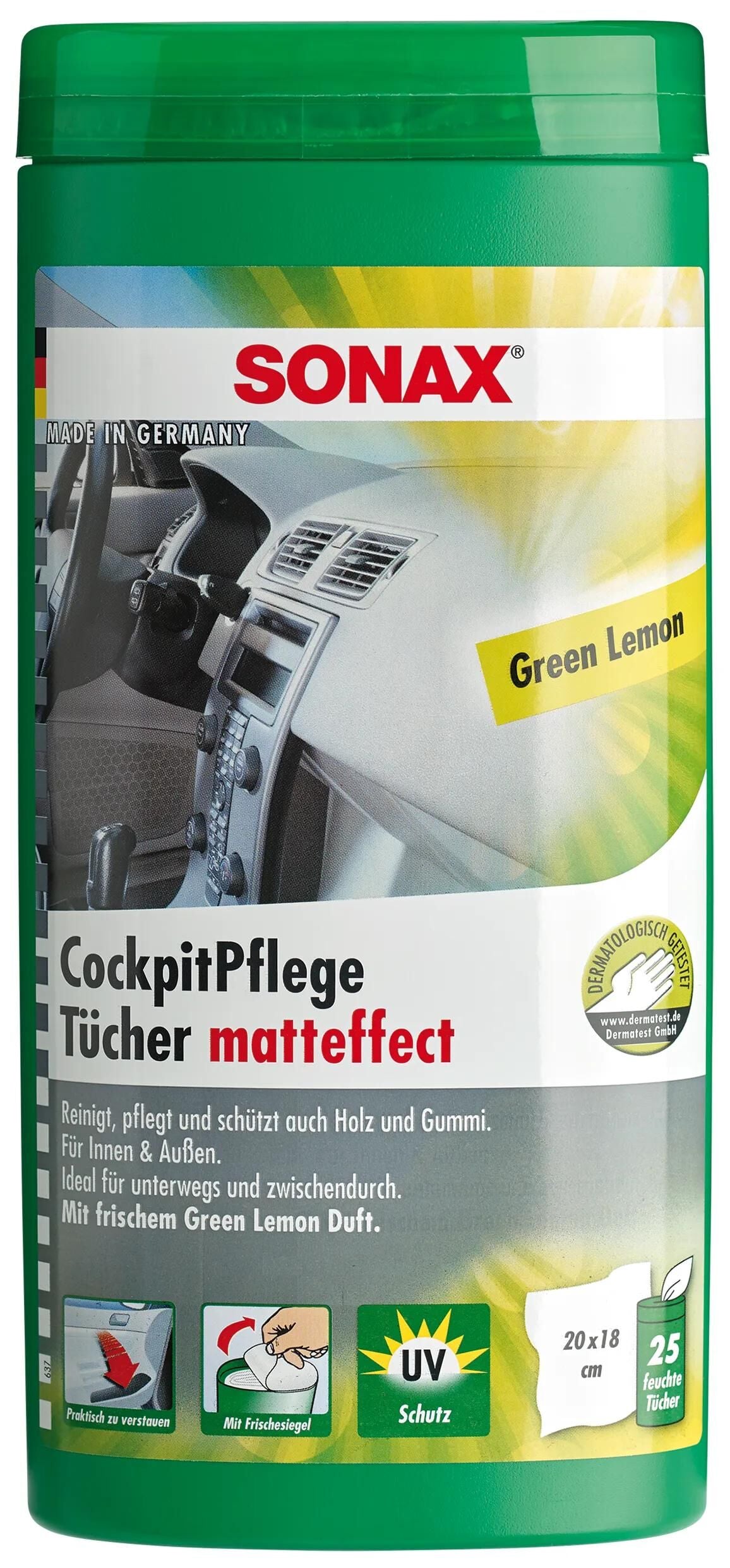 Sonax plast cockpitbetræk mat effekt cockpit servietter boks