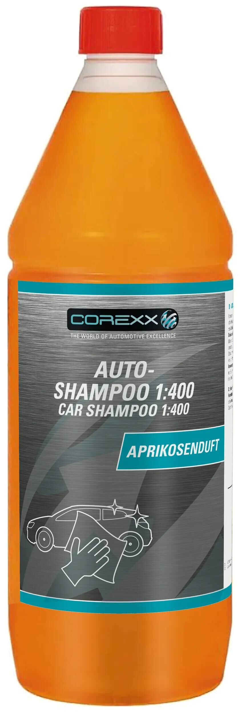 Corexx bil shampoo bil - shampoo abrikos vandflasker 1 l 1:400 c