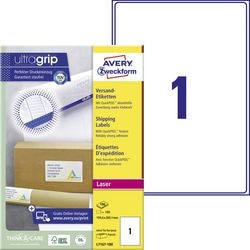 Avery verzendetiketten voor laserprinters l7167-100 199,6x289,1mm