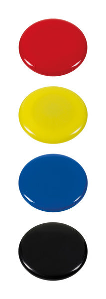 Westcott ac-e10826 magnet assorteret pakke med 4 stk. ø 40x8,5 mm, 2500g