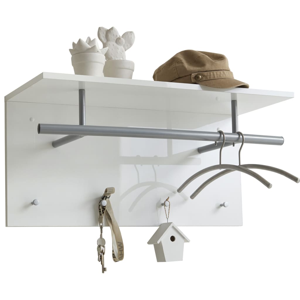 FMD FMD Wall Coat Rack 72x29.3x34.5 cm hvid