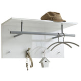 FMD FMD Wall Coat Rack 72x29.3x34.5 cm Højglans hvid