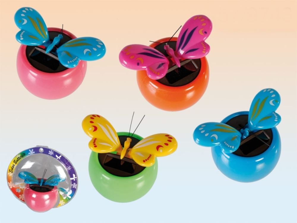 Sommerfugl i potte solar 8 cm 4 ass