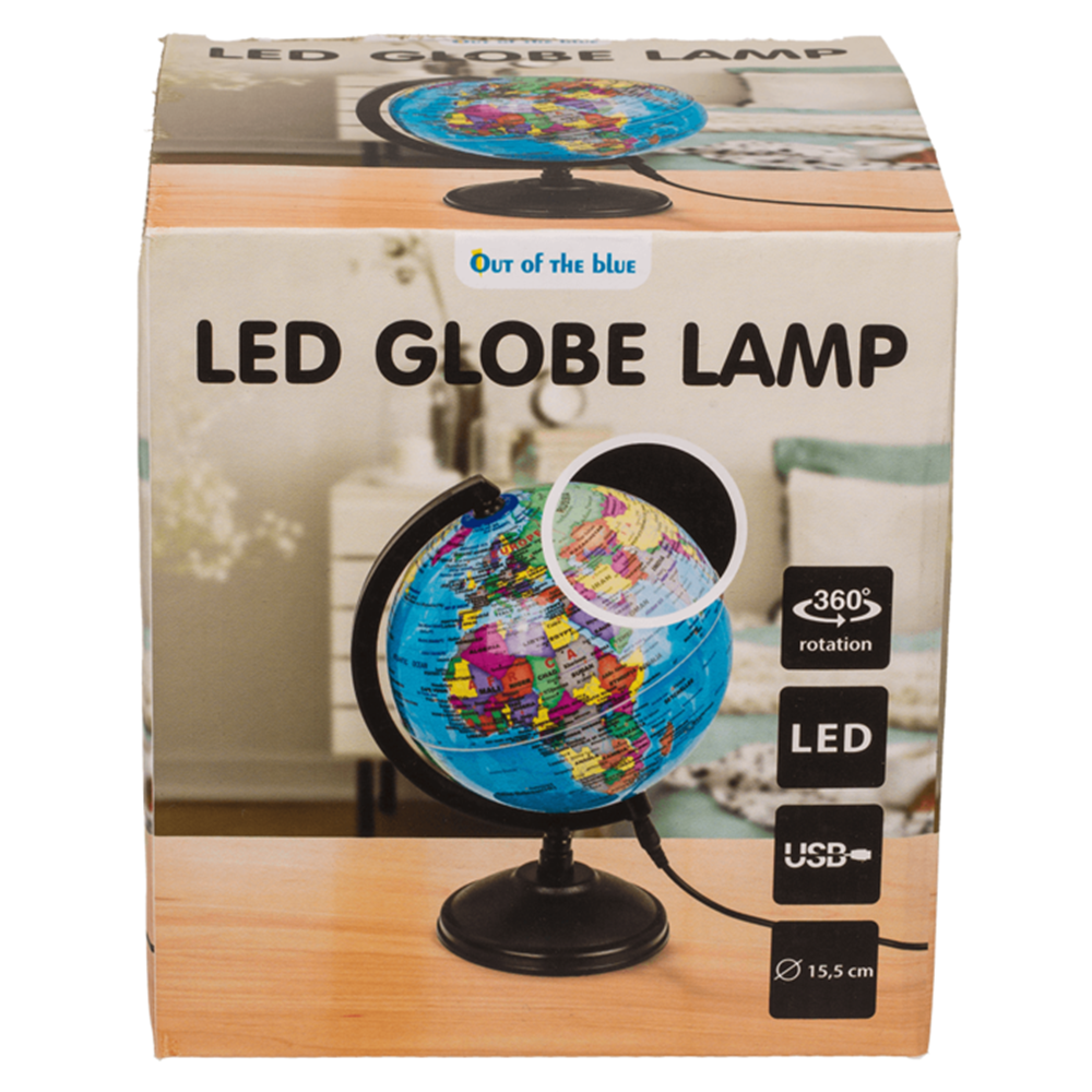 Bordlampe med LED, globus. height approx.