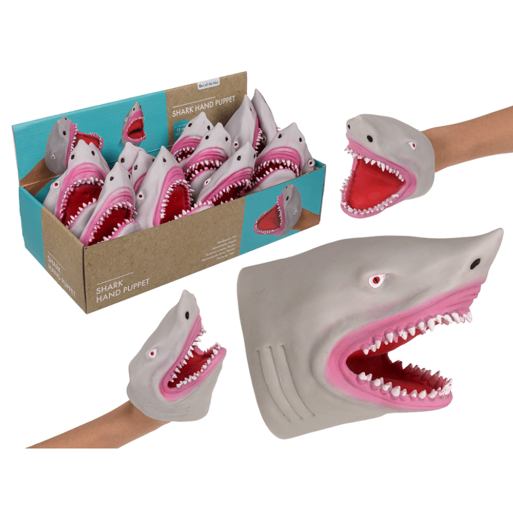 Dsp hånddukkehaj. ca. 15 cm. 12 stykker i