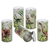 Pengekasse i metal, dinosaur. 4 sortiment