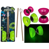 Diabolo med 2 stave, glød i mørke.