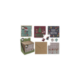 Ootb cadeaukaart puzzel kerst met envelop 20pcs 4 assorti