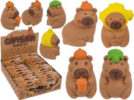 Dsp viskelæder capybara. 4 aksler 24 stykker i