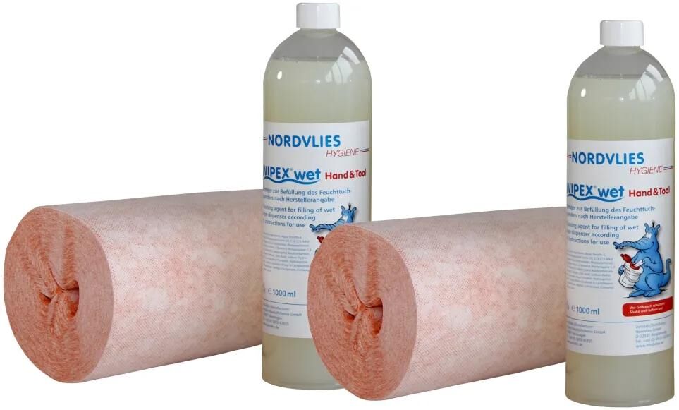 Nordvlies reinigungstuch vådt håndværktøj hånd+værktøj refill pakke 4 ro a 120 klude