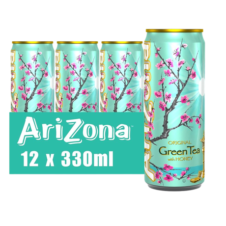 Arizona original grøn te med honningdåse (12x 33cl)