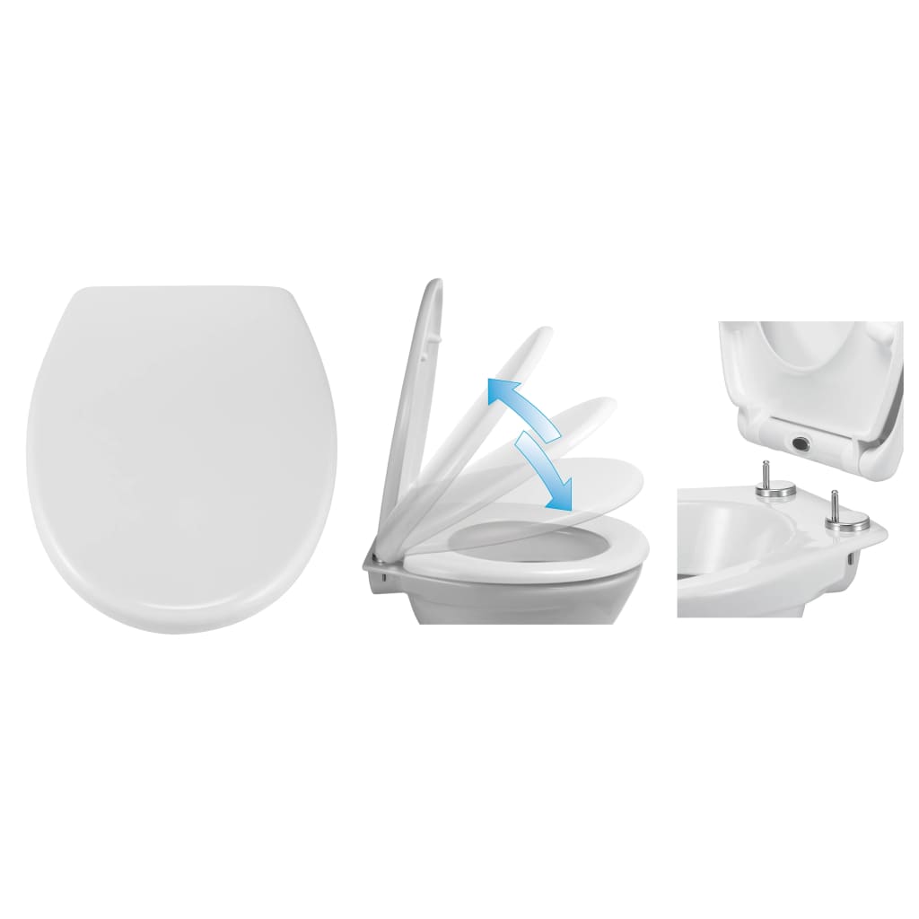 Hej toiletstol med hurtig frigivelse og blød tæt