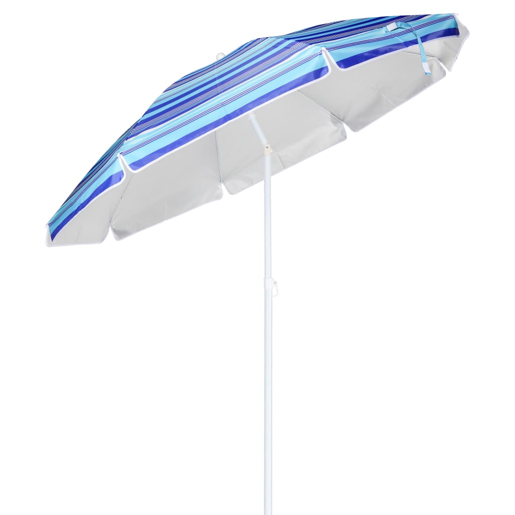Hej strandparasol 200 cm stribet blå