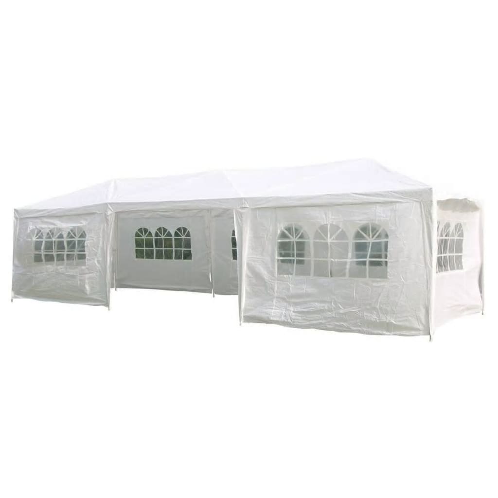 Hej festtent med sidevægge 3x9 m hvid