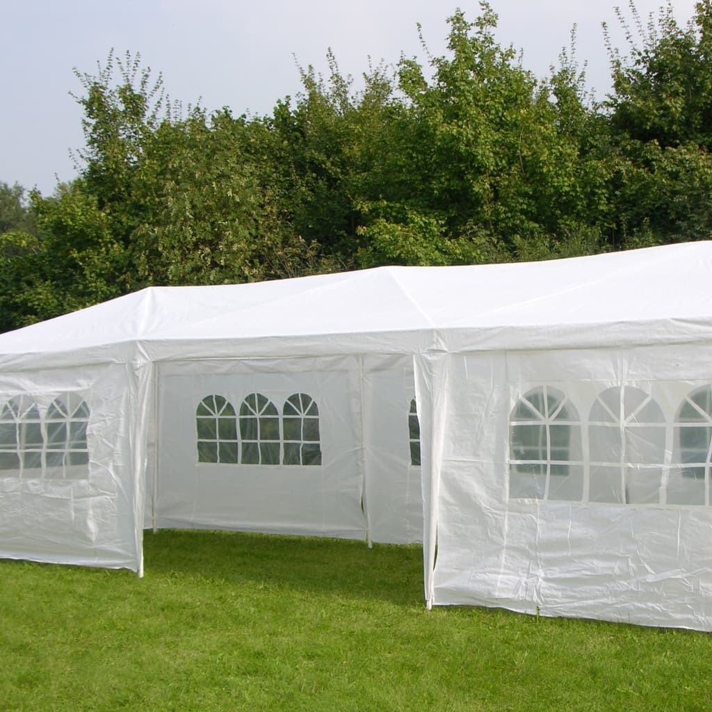 Hej festtent med sidevægge 3x9 m hvid
