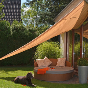 Hej markise trekantet 5x5x5 m beige
