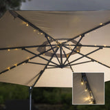 Hej Parasol Light Garland Solar førte 130 cm