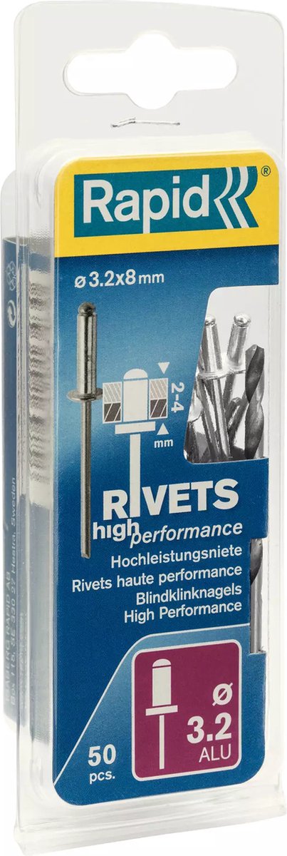 Hurtig højtydende nitte ø3,2 x 8 mm - 5000383