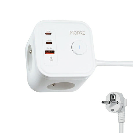 Morre power cube 3g, 2xusb, usb-c 1,5m