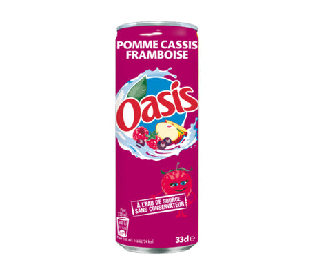 Oasis æble cassis hindbærdåse 33 cl