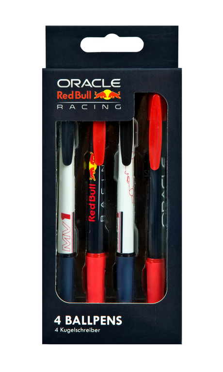 Undercover Ballpoint Pens Red Bull Racing Max Verstappen, 4 stk.