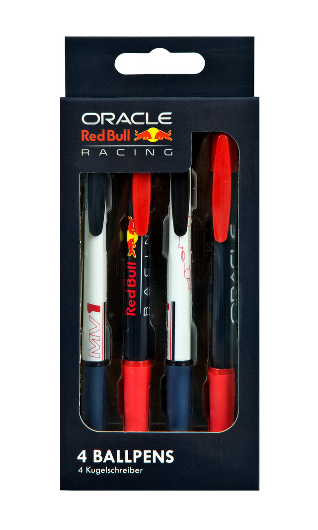 Undercover Ballpoint Pens Red Bull Racing Max Verstappen, 4 stk.