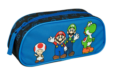 Undercover penalhus super mario blå med lynlås