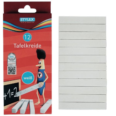 Stylex tavle kridhvid 10 stk