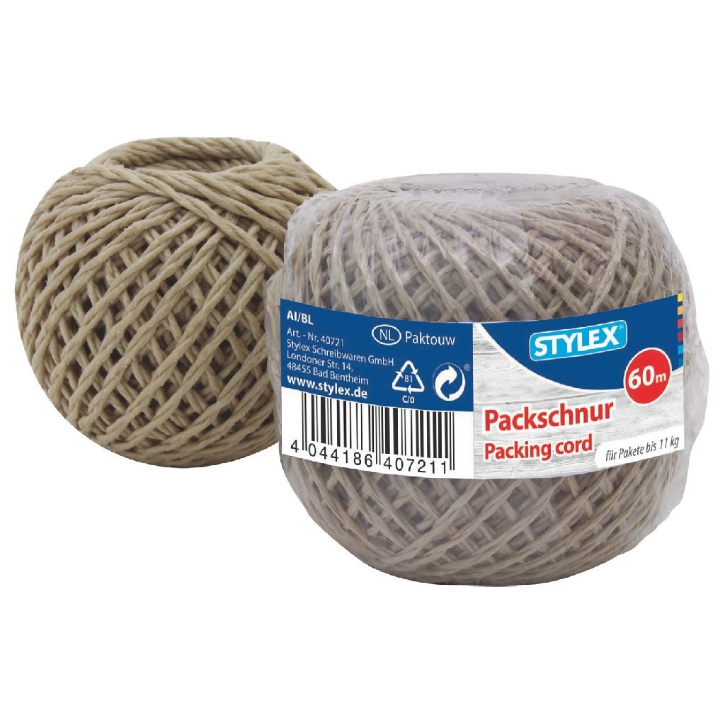 Stylex sejlgarn 60 m brun