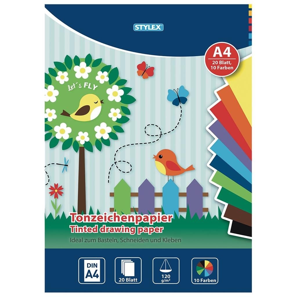 Stylex hobbypapir a4 10 farver 20 stk