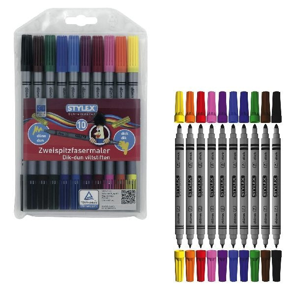 Toppoint duo tuschpenne 10 stk