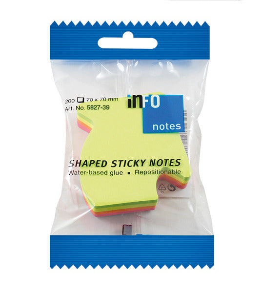 Infonoter i-5827-39 infoformede sticky notes 67x68 pil 200 ark