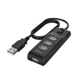 Hama USB-hub 4-ports USB 2.0 480 Mbit s tænd/sluk-knap