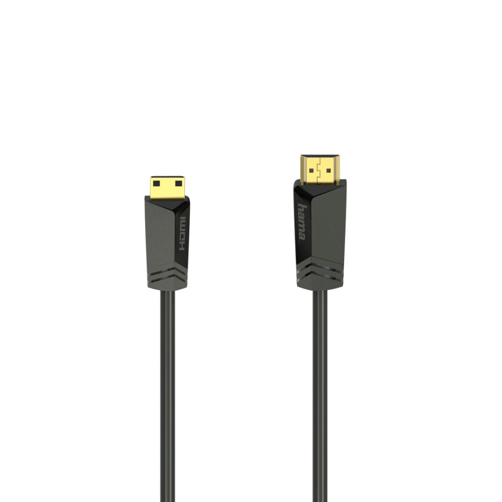 Hama højhastigheds HDMI kabel forgyldt type A til type C + Ethernet 1,5 m sort