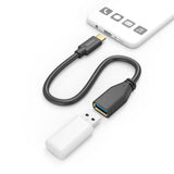 Hama USB adapter kabel OTG USB-C stik - USB-A tilslutning 15 cm sort