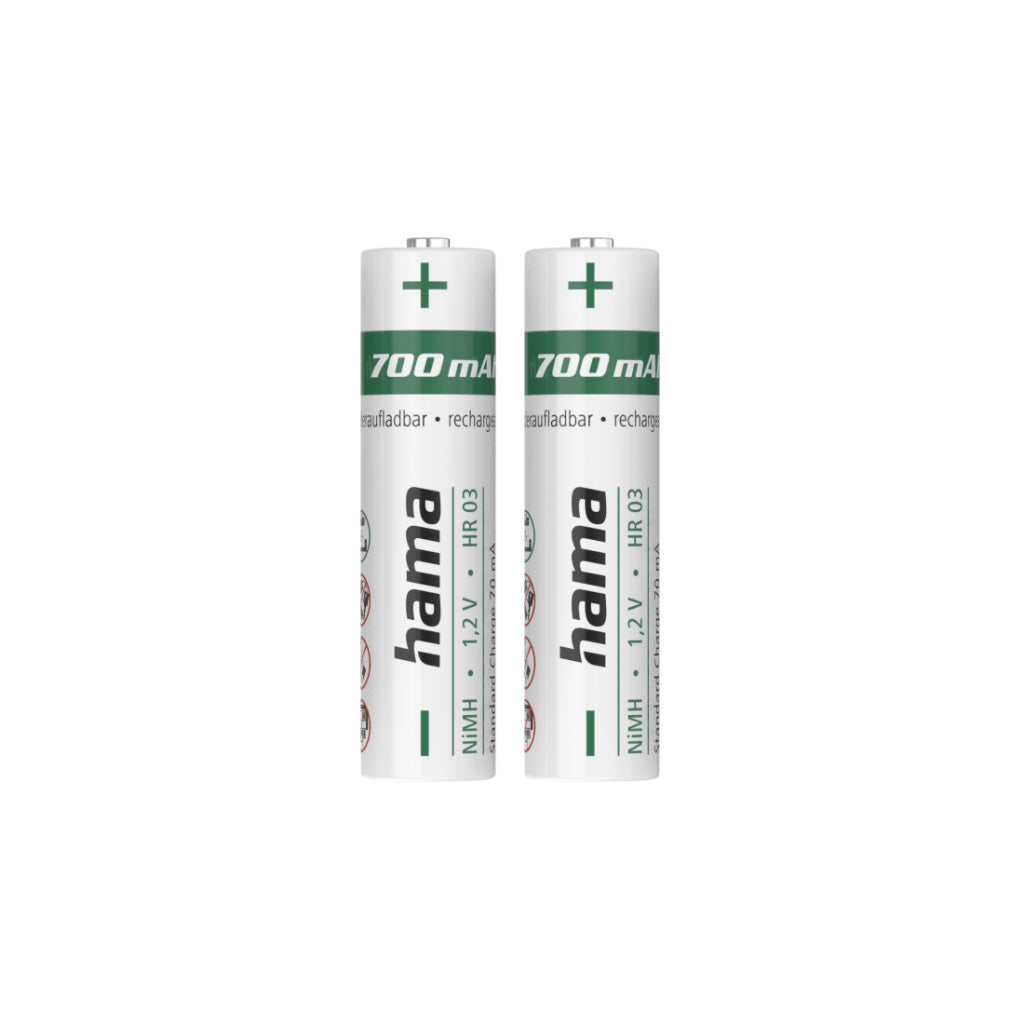 Hama NiMH batteri #039;s AAA micro 700 Mah 1,2V 2 stk.